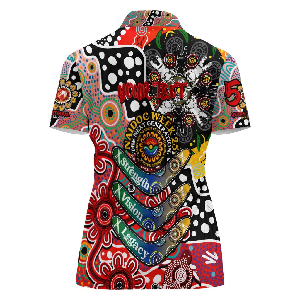 Personalised Swans AFL Celebrating 50 Years of Naidoc Women Polo Shirt NAIDOC Week 2025 Aboriginal
