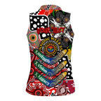 Personalised Swans AFL Celebrating 50 Years of Naidoc Women Sleeveless Polo Shirt NAIDOC Week 2025 Aboriginal