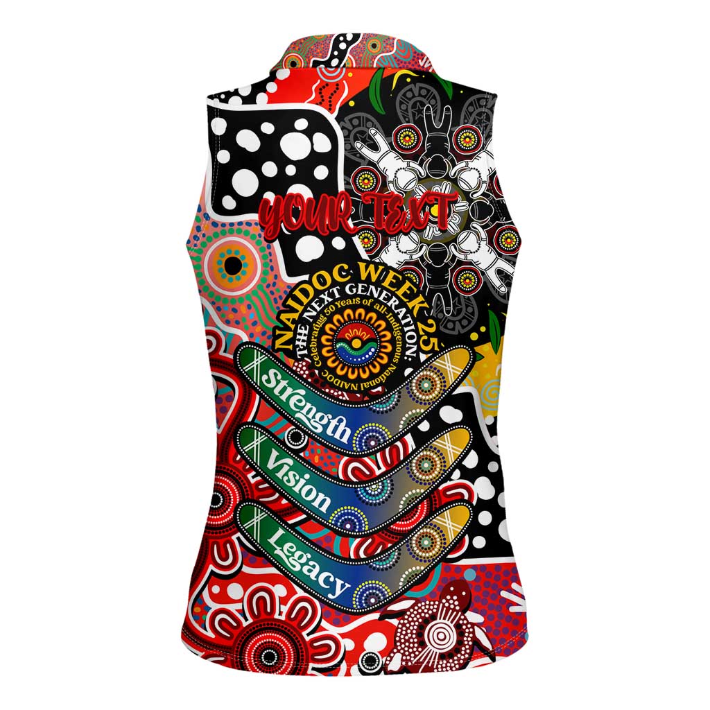 Personalised Swans AFL Celebrating 50 Years of Naidoc Women Sleeveless Polo Shirt NAIDOC Week 2025 Aboriginal