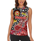 Personalised Swans AFL Celebrating 50 Years of Naidoc Women Sleeveless Polo Shirt NAIDOC Week 2025 Aboriginal