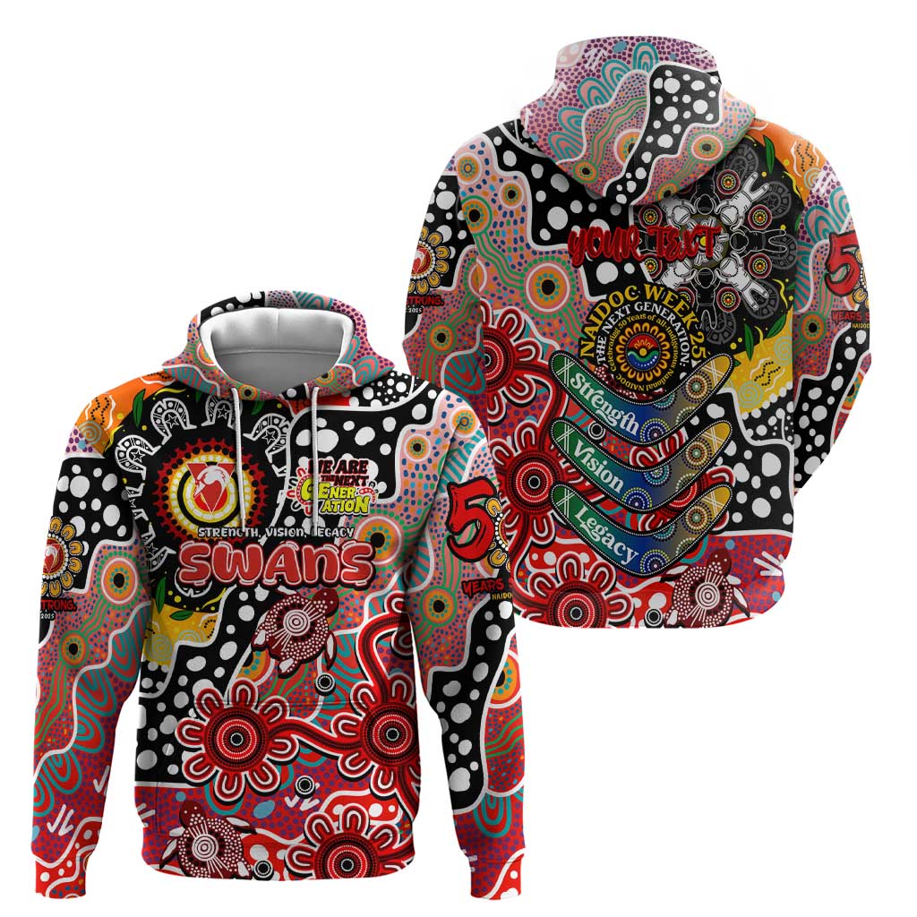 Personalised Swans AFL Celebrating 50 Years of Naidoc Zip Hoodie NAIDOC Week 2025 Aboriginal