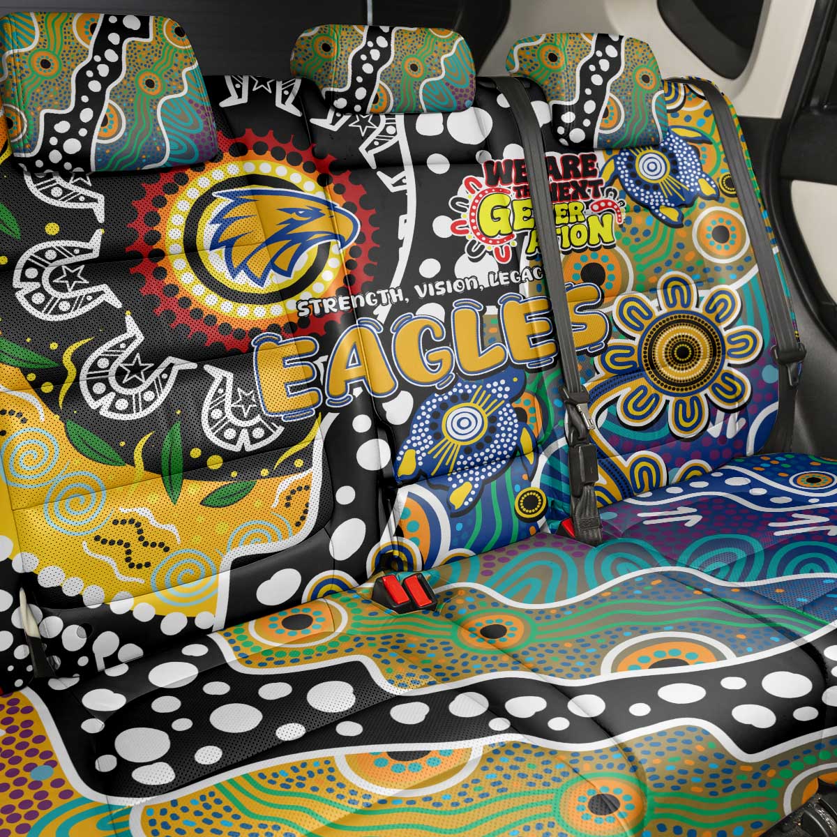 Eagles AFL Celebrating 50 Years of Naidoc Back Car Seat Cover NAIDOC Week 2025 Aboriginal
