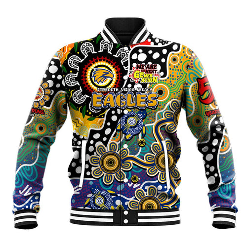 Personalised Eagles AFL Celebrating 50 Years of Naidoc Baseball Jacket NAIDOC Week 2025 Aboriginal
