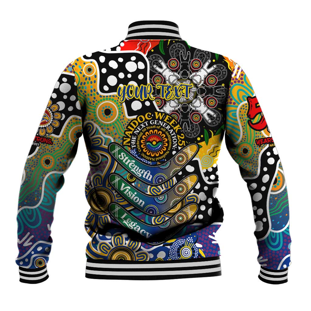 Personalised Eagles AFL Celebrating 50 Years of Naidoc Baseball Jacket NAIDOC Week 2025 Aboriginal