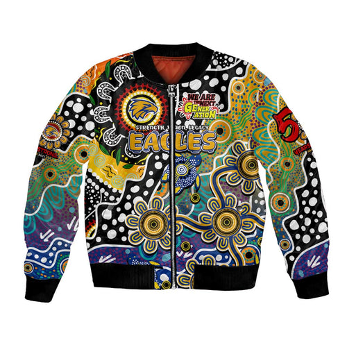 Personalised Eagles AFL Celebrating 50 Years of Naidoc Bomber Jacket NAIDOC Week 2025 Aboriginal