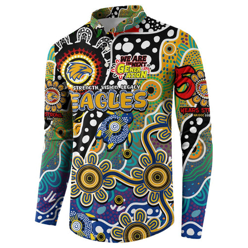 Personalised Eagles AFL Celebrating 50 Years of Naidoc Button Sweatshirt NAIDOC Week 2025 Aboriginal