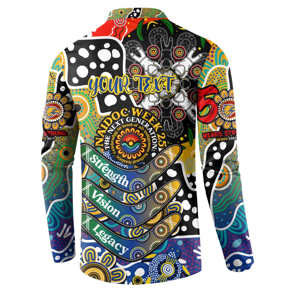 Personalised Eagles AFL Celebrating 50 Years of Naidoc Button Sweatshirt NAIDOC Week 2025 Aboriginal