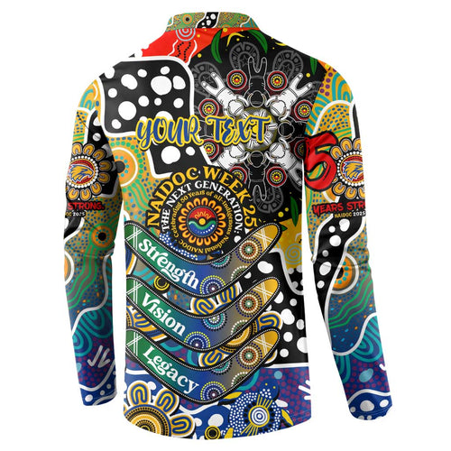 Personalised Eagles AFL Celebrating 50 Years of Naidoc Button Sweatshirt NAIDOC Week 2025 Aboriginal