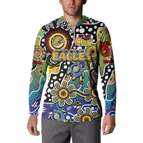 Personalised Eagles AFL Celebrating 50 Years of Naidoc Button Sweatshirt NAIDOC Week 2025 Aboriginal