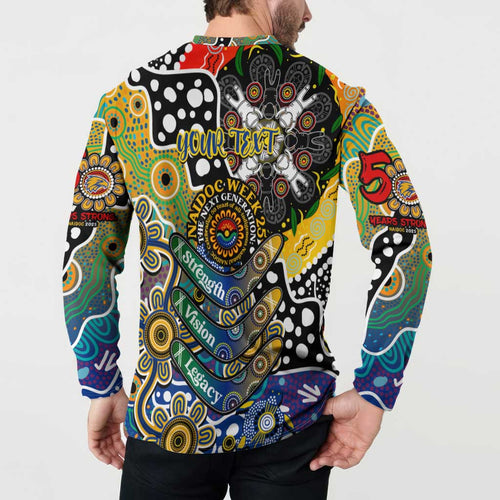 Personalised Eagles AFL Celebrating 50 Years of Naidoc Button Sweatshirt NAIDOC Week 2025 Aboriginal