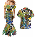 Personalised Eagles AFL Celebrating 50 Years of Naidoc Couples Matching Mermaid Dress and Hawaiian Shirt NAIDOC Week 2025 Aboriginal