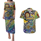 Personalised Eagles AFL Celebrating 50 Years of Naidoc Couples Matching Puletasi and Hawaiian Shirt NAIDOC Week 2025 Aboriginal