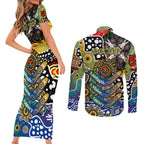 Personalised Eagles AFL Celebrating 50 Years of Naidoc Couples Matching Short Sleeve Bodycon Dress and Long Sleeve Button Shirt NAIDOC Week 2025 Aboriginal