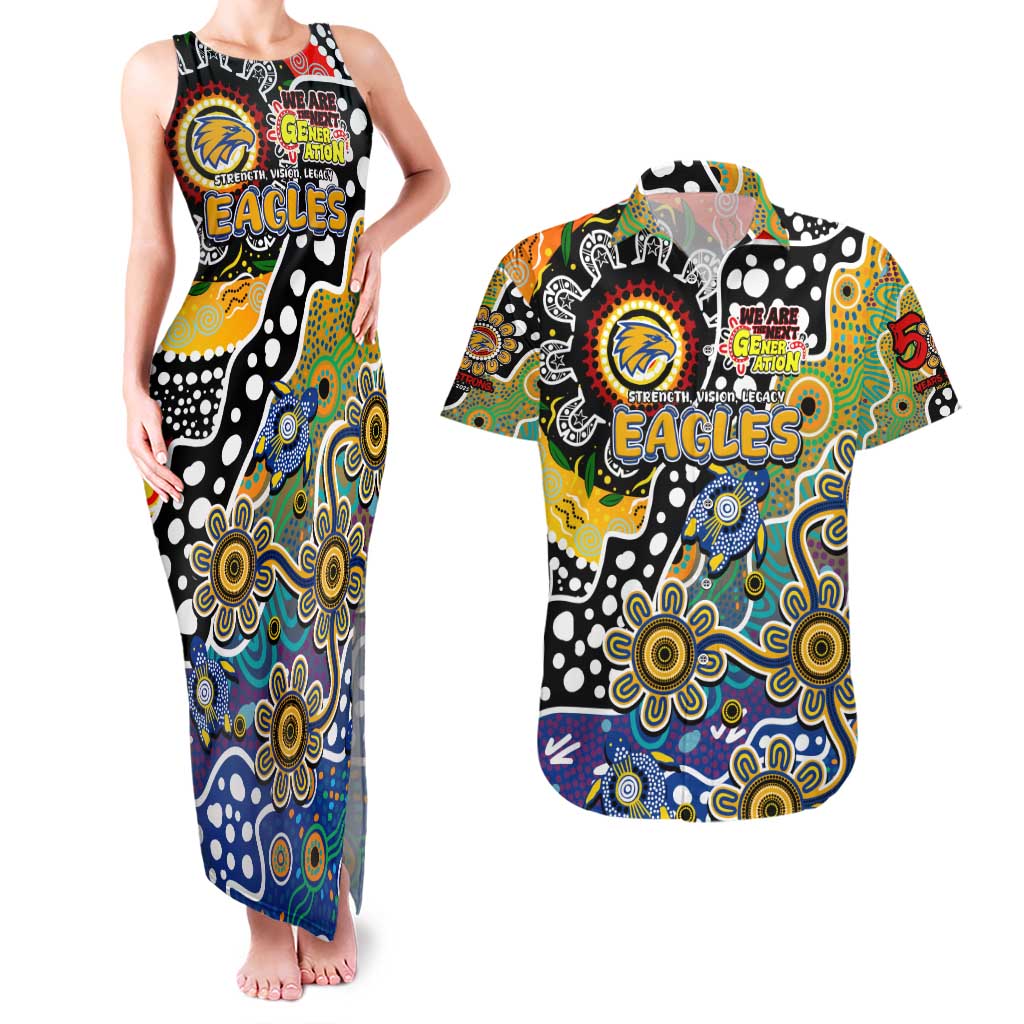 Personalised Eagles AFL Celebrating 50 Years of Naidoc Couples Matching Tank Maxi Dress and Hawaiian Shirt NAIDOC Week 2025 Aboriginal