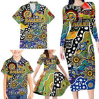 Personalised Eagles AFL Celebrating 50 Years of Naidoc Family Matching Long Sleeve Bodycon Dress and Hawaiian Shirt NAIDOC Week 2025 Aboriginal
