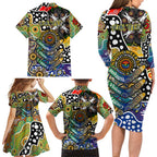 Personalised Eagles AFL Celebrating 50 Years of Naidoc Family Matching Long Sleeve Bodycon Dress and Hawaiian Shirt NAIDOC Week 2025 Aboriginal