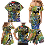 Personalised Eagles AFL Celebrating 50 Years of Naidoc Family Matching Mermaid Dress and Hawaiian Shirt NAIDOC Week 2025 Aboriginal