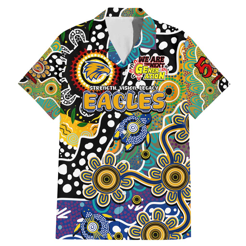 Personalised Eagles AFL Celebrating 50 Years of Naidoc Family Matching Mermaid Dress and Hawaiian Shirt NAIDOC Week 2025 Aboriginal
