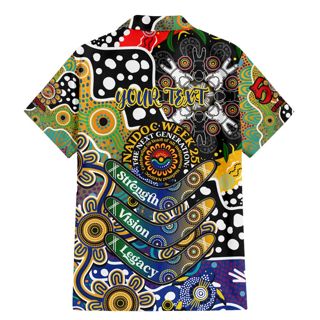 Personalised Eagles AFL Celebrating 50 Years of Naidoc Family Matching Mermaid Dress and Hawaiian Shirt NAIDOC Week 2025 Aboriginal