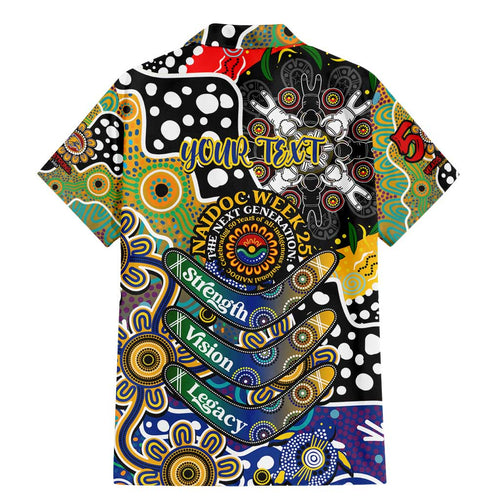Personalised Eagles AFL Celebrating 50 Years of Naidoc Family Matching Mermaid Dress and Hawaiian Shirt NAIDOC Week 2025 Aboriginal