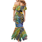 Personalised Eagles AFL Celebrating 50 Years of Naidoc Family Matching Mermaid Dress and Hawaiian Shirt NAIDOC Week 2025 Aboriginal