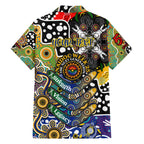 Personalised Eagles AFL Celebrating 50 Years of Naidoc Family Matching Off The Shoulder Long Sleeve Dress and Hawaiian Shirt NAIDOC Week 2025 Aboriginal