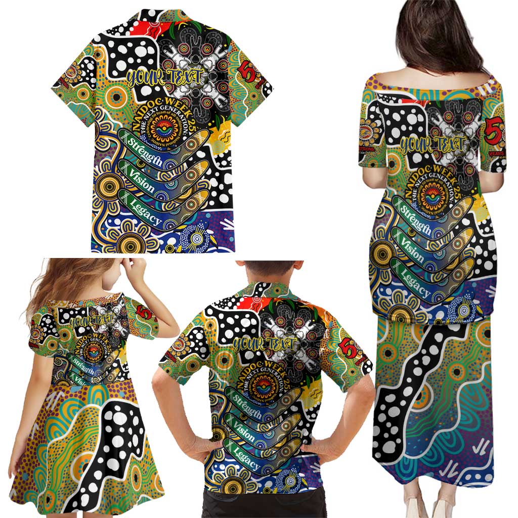 Personalised Eagles AFL Celebrating 50 Years of Naidoc Family Matching Puletasi and Hawaiian Shirt NAIDOC Week 2025 Aboriginal