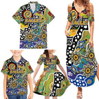 Personalised Eagles AFL Celebrating 50 Years of Naidoc Family Matching Summer Maxi Dress and Hawaiian Shirt NAIDOC Week 2025 Aboriginal