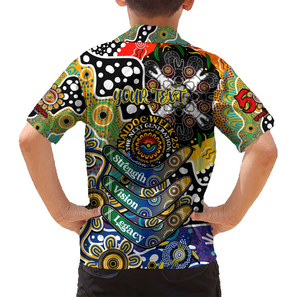 Personalised Eagles AFL Celebrating 50 Years of Naidoc Family Matching Summer Maxi Dress and Hawaiian Shirt NAIDOC Week 2025 Aboriginal