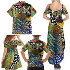 Personalised Eagles AFL Celebrating 50 Years of Naidoc Family Matching Summer Maxi Dress and Hawaiian Shirt NAIDOC Week 2025 Aboriginal