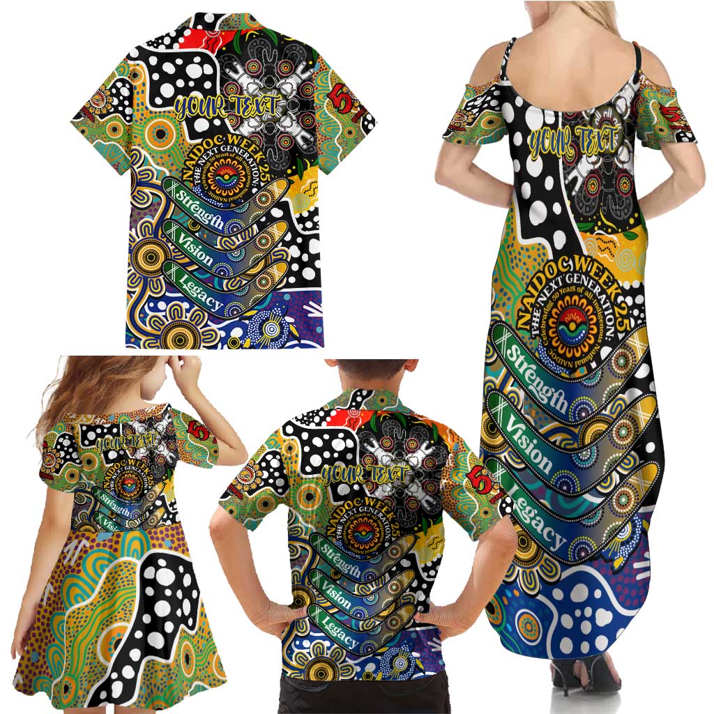 Personalised Eagles AFL Celebrating 50 Years of Naidoc Family Matching Summer Maxi Dress and Hawaiian Shirt NAIDOC Week 2025 Aboriginal