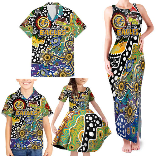 Personalised Eagles AFL Celebrating 50 Years of Naidoc Family Matching Tank Maxi Dress and Hawaiian Shirt NAIDOC Week 2025 Aboriginal