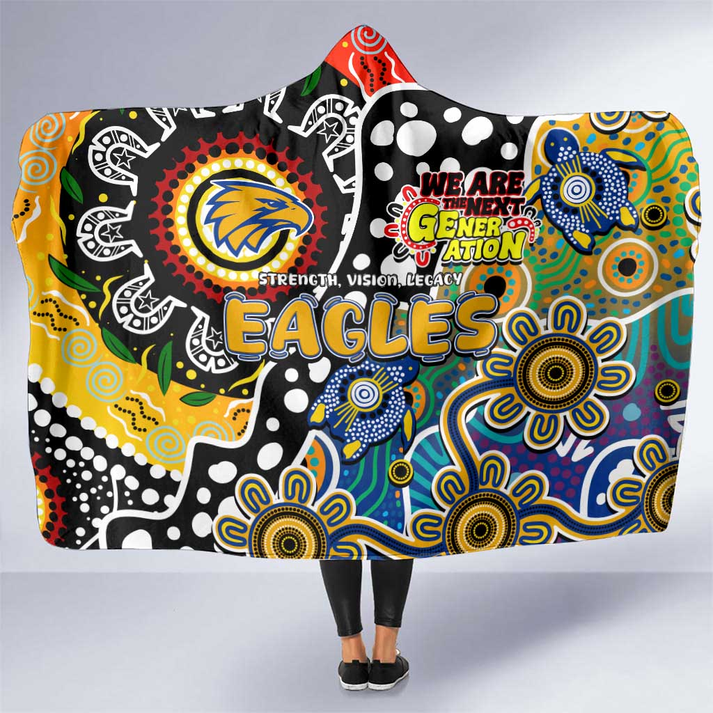 Eagles AFL Celebrating 50 Years of Naidoc Hooded Blanket NAIDOC Week 2025 Aboriginal
