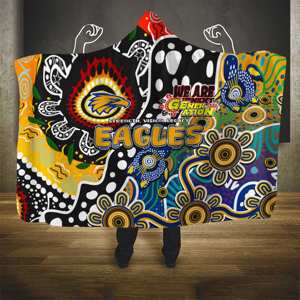 Eagles AFL Celebrating 50 Years of Naidoc Hooded Blanket NAIDOC Week 2025 Aboriginal