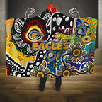 Eagles AFL Celebrating 50 Years of Naidoc Hooded Blanket NAIDOC Week 2025 Aboriginal