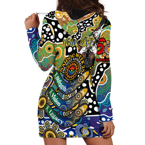 Personalised Eagles AFL Celebrating 50 Years of Naidoc Hoodie Dress NAIDOC Week 2025 Aboriginal