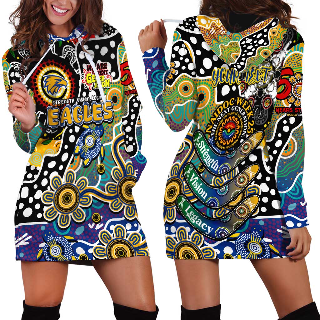 Personalised Eagles AFL Celebrating 50 Years of Naidoc Hoodie Dress NAIDOC Week 2025 Aboriginal