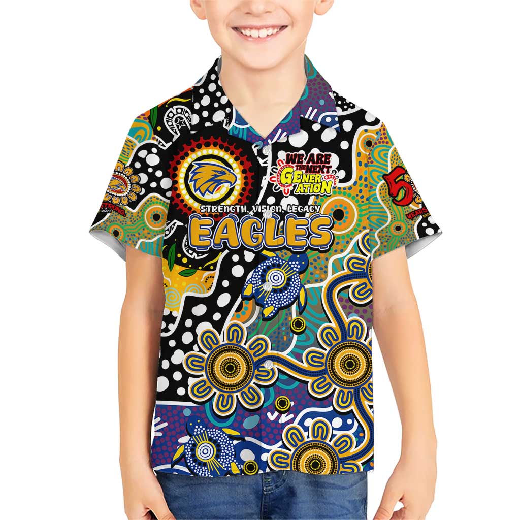 Personalised Eagles AFL Celebrating 50 Years of Naidoc Kid Hawaiian Shirt NAIDOC Week 2025 Aboriginal