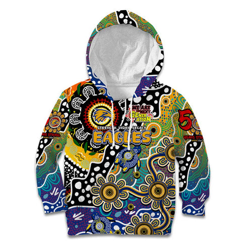 Personalised Eagles AFL Celebrating 50 Years of Naidoc Kid Hoodie NAIDOC Week 2025 Aboriginal
