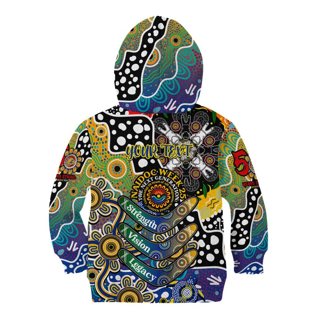 Personalised Eagles AFL Celebrating 50 Years of Naidoc Kid Hoodie NAIDOC Week 2025 Aboriginal