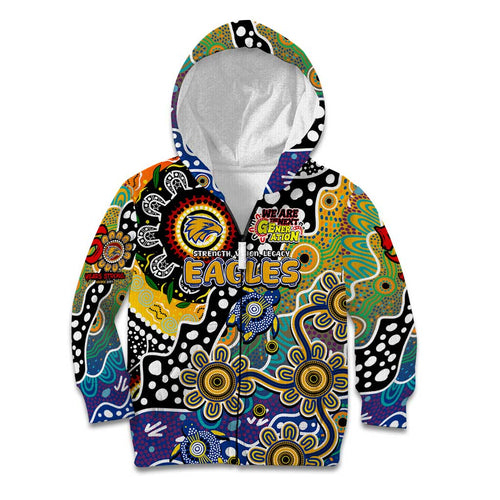 Personalised Eagles AFL Celebrating 50 Years of Naidoc Kid Hoodie NAIDOC Week 2025 Aboriginal
