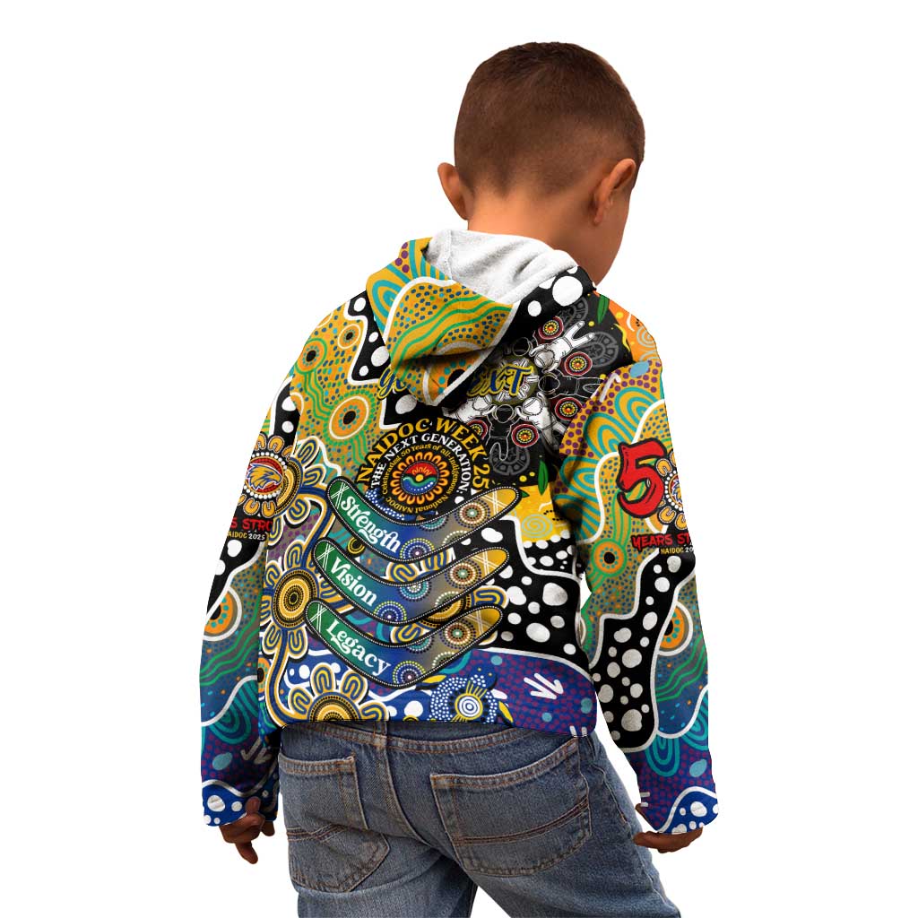 Personalised Eagles AFL Celebrating 50 Years of Naidoc Kid Hoodie NAIDOC Week 2025 Aboriginal