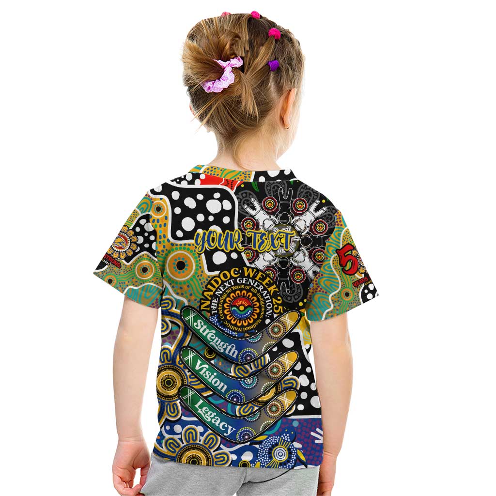 Personalised Eagles AFL Celebrating 50 Years of Naidoc Kid T Shirt NAIDOC Week 2025 Aboriginal