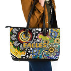 Eagles AFL Celebrating 50 Years of Naidoc Leather Tote Bag NAIDOC Week 2025 Aboriginal