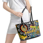 Eagles AFL Celebrating 50 Years of Naidoc Leather Tote Bag NAIDOC Week 2025 Aboriginal