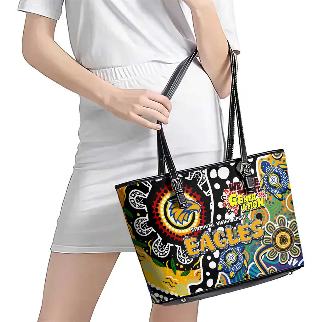 Eagles AFL Celebrating 50 Years of Naidoc Leather Tote Bag NAIDOC Week 2025 Aboriginal