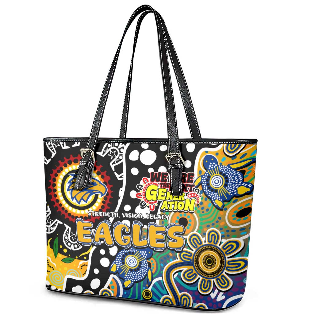 Eagles AFL Celebrating 50 Years of Naidoc Leather Tote Bag NAIDOC Week 2025 Aboriginal