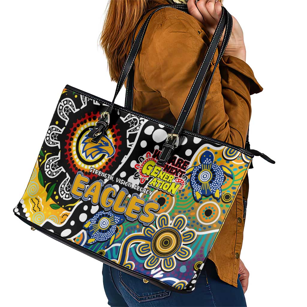 Eagles AFL Celebrating 50 Years of Naidoc Leather Tote Bag NAIDOC Week 2025 Aboriginal
