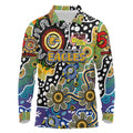 Personalised Eagles AFL Celebrating 50 Years of Naidoc Long Sleeve Polo Shirt NAIDOC Week 2025 Aboriginal