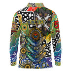 Personalised Eagles AFL Celebrating 50 Years of Naidoc Long Sleeve Polo Shirt NAIDOC Week 2025 Aboriginal